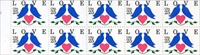 U.S. #2441a Love Birds Booklet Pane of 10