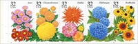 U.S.  #2997a Garden Flowers Booklet Pane - Unfolded