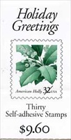 U.S.  #BK265 $9.60 Christmas Holly - #3177d