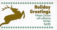 U.S. #3367a-c $4.95 Holiday Reindeer-#BK276B