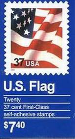 U.S. #3634c-d $7.40 U.S. Flag Book of 20 - #BK291A
