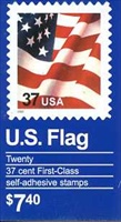 U.S. #3634c-d $7.40 U.S. Flag Book of 20 - #BK291A