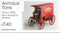 U.S. #3645b-d $7.40 Antique Toys Booklet of 20 - #BK292