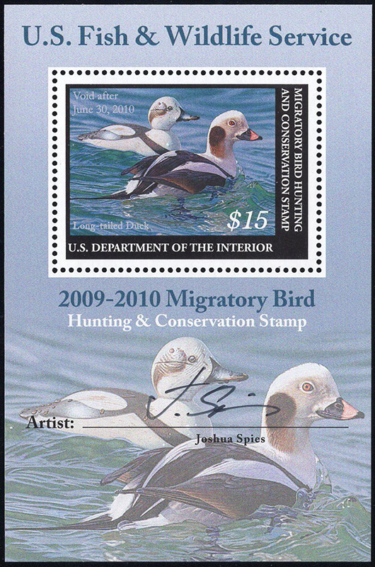 U.S. #RW76b Long-Tailed Duck Stamp  Artists Signature SS