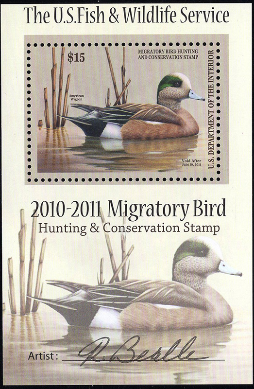U.S. #RW77b American Wigeon  Artists Signature SS