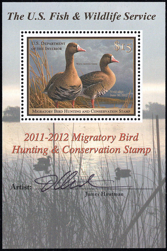 U.S. #RW78b White-Fronted Geese  Artists Signature SS