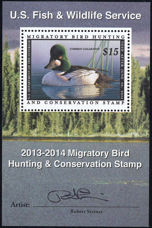 U.S. #RW80b Common Goldeneye Artists Signature SS