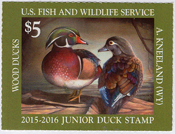 U.S. #JDS23 Junior Duck Stamp 2015 MNH