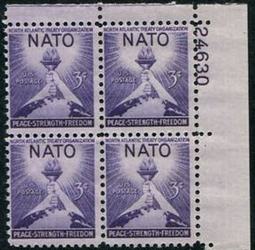 U.S. #1008 NATO PNB of 4