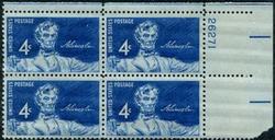 U.S. #1116 Lincoln Sesquicentennial - Lincoln Statue 4c PNB of 4