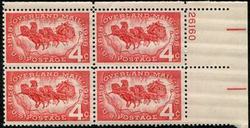 U.S. #1120 Overland Mail Service PNB of 4