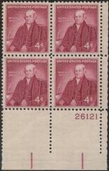 U.S. #1121 Noah Webster PNB of 4