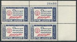 U.S. #1139 American Credo - Washington PNB of 4