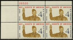 U.S. #1145 Boy Scout Jubilee PNB of 4