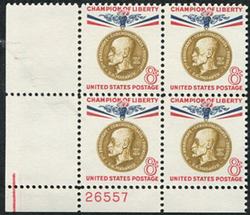 U.S. #1148 Champion of Liberty - Masaryk 8c PNB of 4