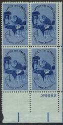 U.S. #1155 Employ the Handicapped PNB of 4