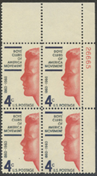 U.S. #1163 Boys' Clubs of America PNB of 4