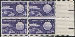 U.S. #1173 Communications For Peace - ECHO I PNB of 4