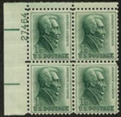 U.S. #1209 1c Andrew Jackson PNB of 4