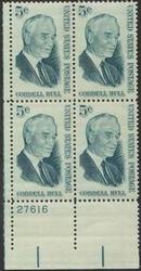 U.S. #1235 Cordell Hull PNB of 4