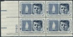 U.S. #1246 John F Kennedy PNB of 4