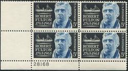 U.S. #1270 Robert Fulton PNB of 4
