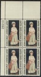 U.S. #1273 John Singleton Copley, Artist PNB of 4