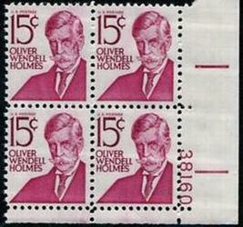 U.S. #1288 15c Oliver Wendell Holmes PNB of 4
