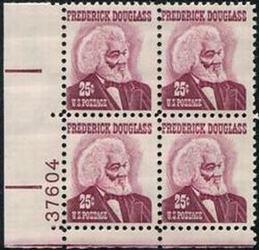 U.S. #1290 25c Frederick Douglass PNB of 4