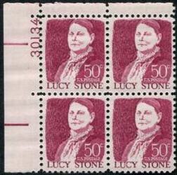 U.S. #1293 50c Lucy Stone PNB of 4