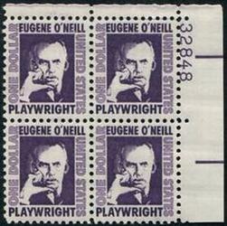 U.S. #1294 $1 Eugene O'Neill PNB of 4