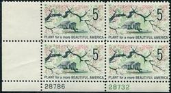 U.S. #1318 Beautification of America PNB of 4