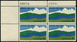 U.S. #1324 Canada Centenary PNB of 4