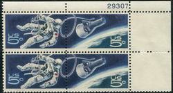 U.S. #1332b Space Accomplishments PNB of 4