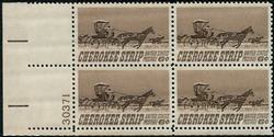 U.S. #1360 Cherokee Strip  PNB of 4
