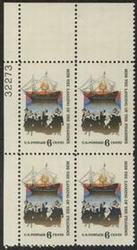 U.S. #1420 Landing of The Pilgrims PNB of 4