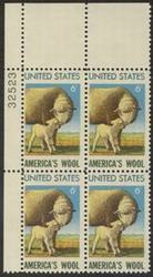 U.S. #1423 American Wool Industry PNB of 4