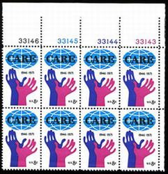 U.S. #1439 CARE - US Canada Cooperative PNB of 8