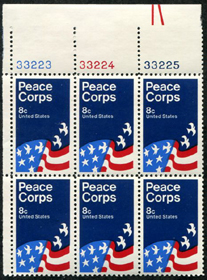 U.S. #1447 Peace Corps  PNB of 6