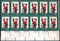 U.S. #1472 Christmas Santa PNB of 12