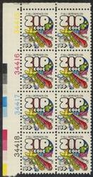 U.S. #1511 10c 'Zip Code' Mail Transport MNH - PNB of 8