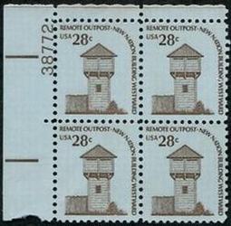 U.S. #1604 28c Fort Nisqually PNB of 4