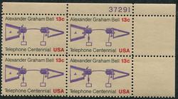U.S. #1683 Telephone Centennial PNB of 4