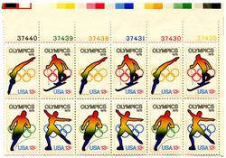 U.S. #1698a Winter Olympics PNB of 12
