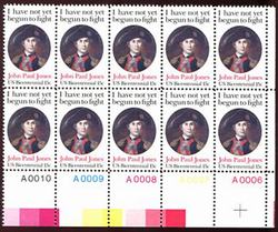 U.S. #1789 John Paul Jones PNB of 10