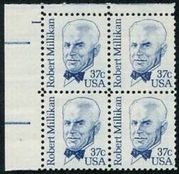 U.S. #1866 37c Robert Millikan PNB of 4