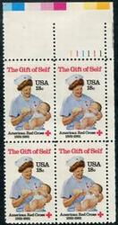 U.S. #1910 American Red Cross Centennial PNB of 4