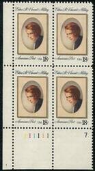 U.S. #1926 Edna St. Vincent Millay PNB of 4