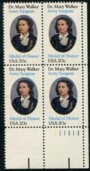 U.S. #2013 Dr. Mary Walker PNB of 4