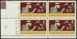 U.S. #2023 Francis of Asssis PNB of 4